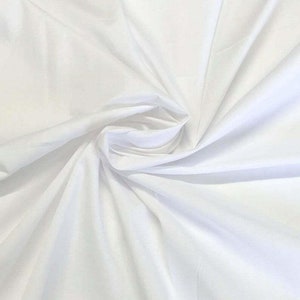 Tejido blanco de poli algodón sólido cortado a la talla 60'' pulgadas de tela ancha suave