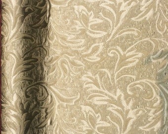Antique Gold matelasse Jacquard Fabric By the yard drapery and upholstery Multipurpose