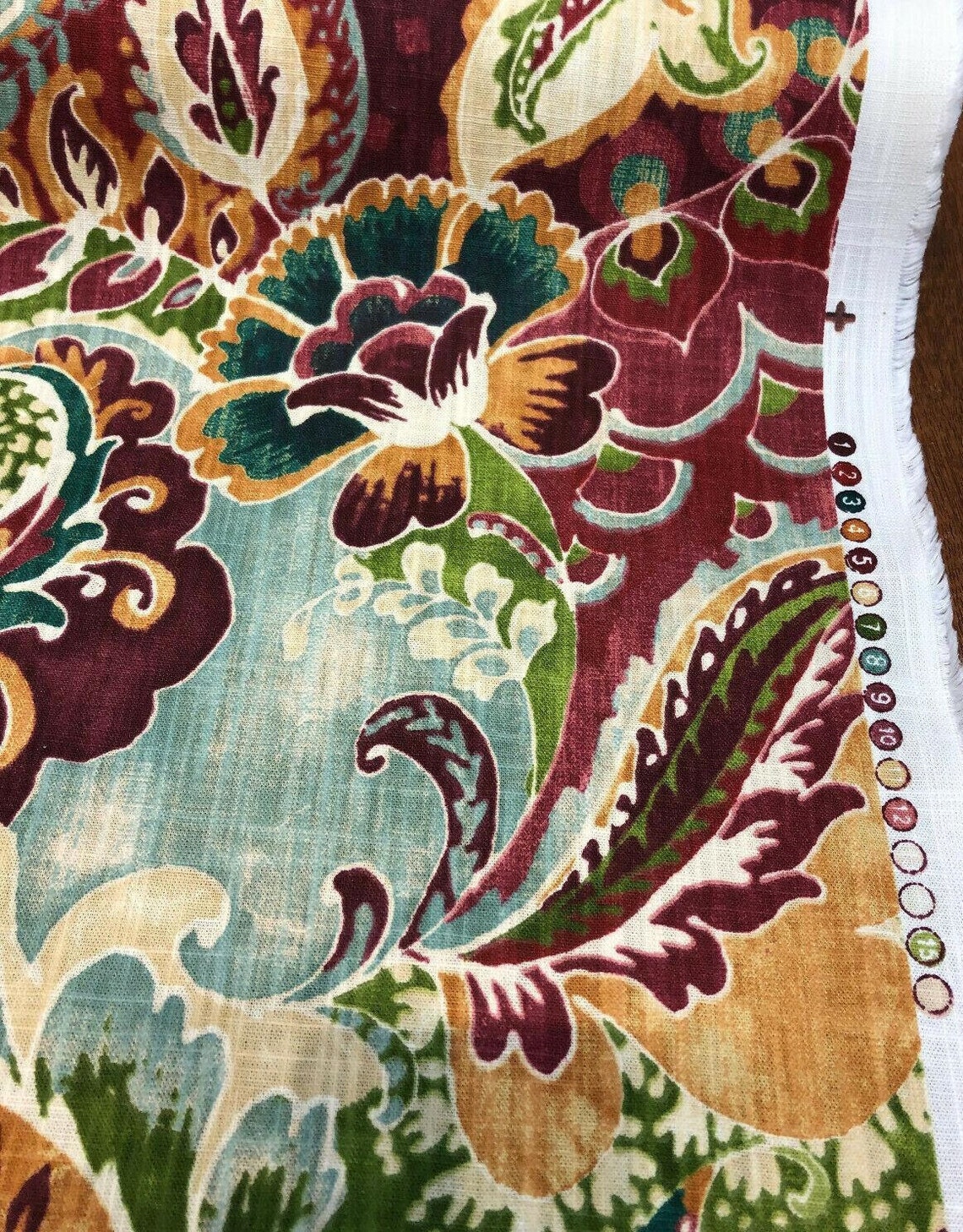 Richloom Teak Sunset Fabric by the Yard - Etsy