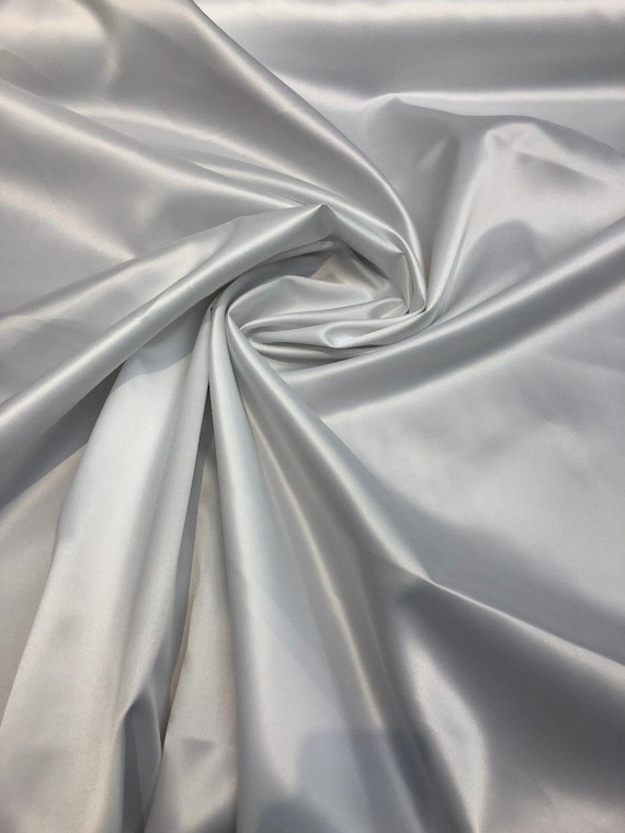 Polyester Polyana White Artificial Silk Fabric by the Yard Etsy UK