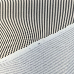 Waverly Timeless Ticking Black Striped Cotton Fabric By The Yard image 3