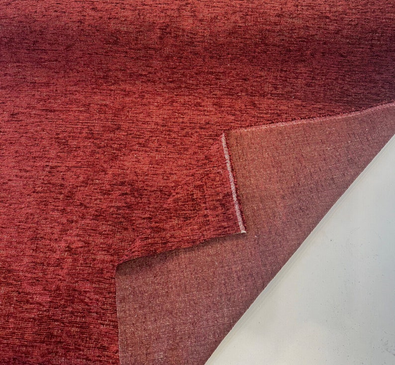 Carson Wine Soft Chenille Backed Upholstery Fabric by the Yard - Etsy