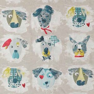 Dog Dogaholic Multi Jacquard Upholstery Drapery Fabric By The Yard