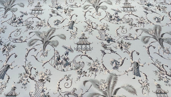 Waverly Mandarin Prose Moonstone Drapery Upholstery Fabric By The Yard