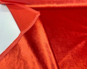 Tela de tapicería pesada Glam Atomic Red Velvet cortada a medida