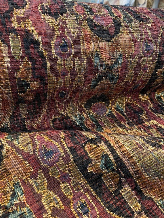 Upholstery Hindley Maja Wine Mill Creek Chenille Fabric by the