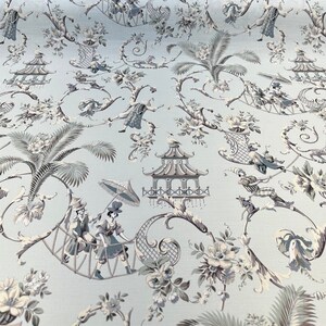Waverly Mandarin Prose Moonstone Drapery Upholstery Fabric By The Yard image 4