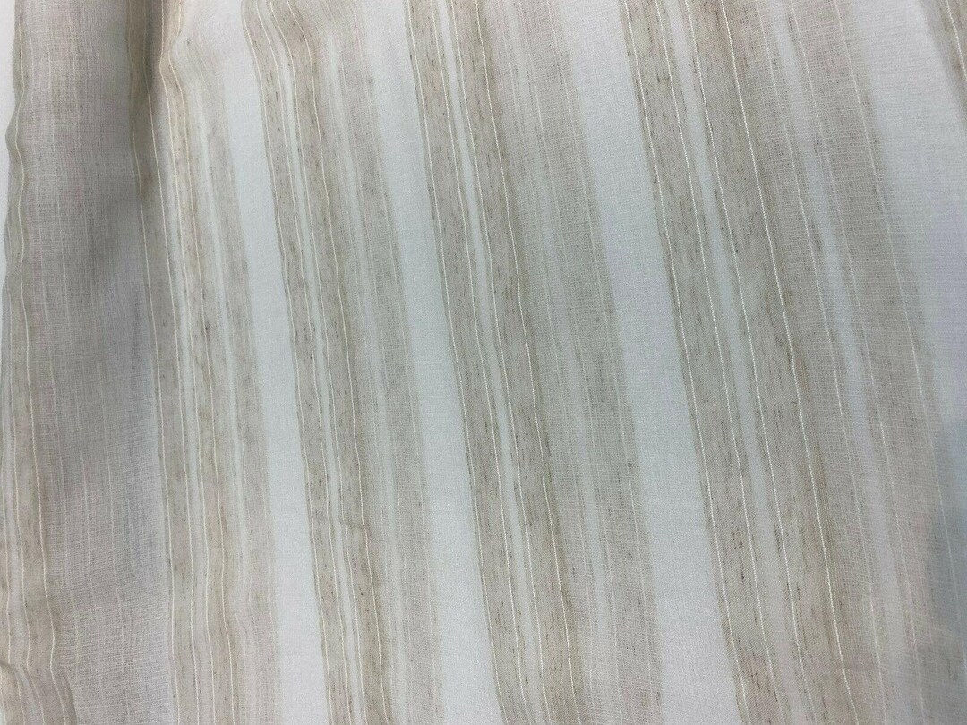 P Kaufmann Linen Beige Heaven Sheer Stripe Fabric by the Yard - Etsy