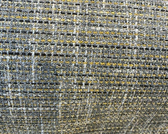 Leelo Citrine Oro Tweed Chenille Tappezzeria Tessuto tagliato a misura