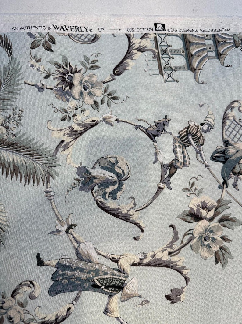 Waverly Mandarin Prose Moonstone Drapery Upholstery Fabric By The Yard image 6