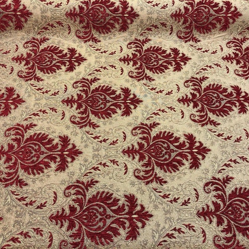 Black Damask Chenille Upholstery Drapery Fabric by the Yard Etsy