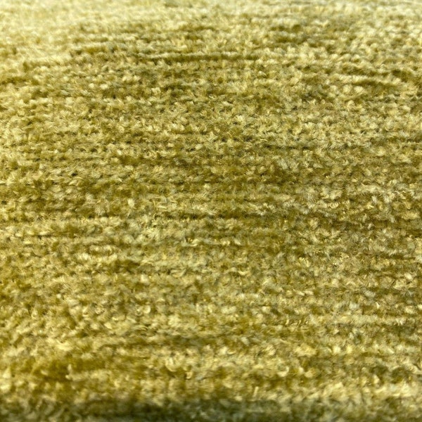 Soft Chenille Green Chartreuse Cuddle Upholstery Fabric By The Yard