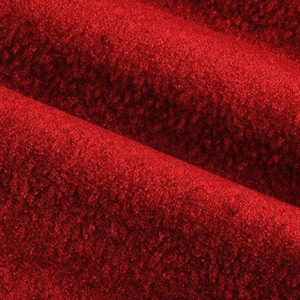 Castello Red Mohair German Upholstery Fabric By The Yard