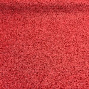 Ruby Red Heavy Solid Chenille Backed Upholstery Fabric by the yard