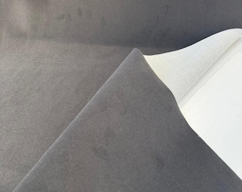 Tela belga para tapicería en terciopelo Jade de color gris carbón cortada a medida