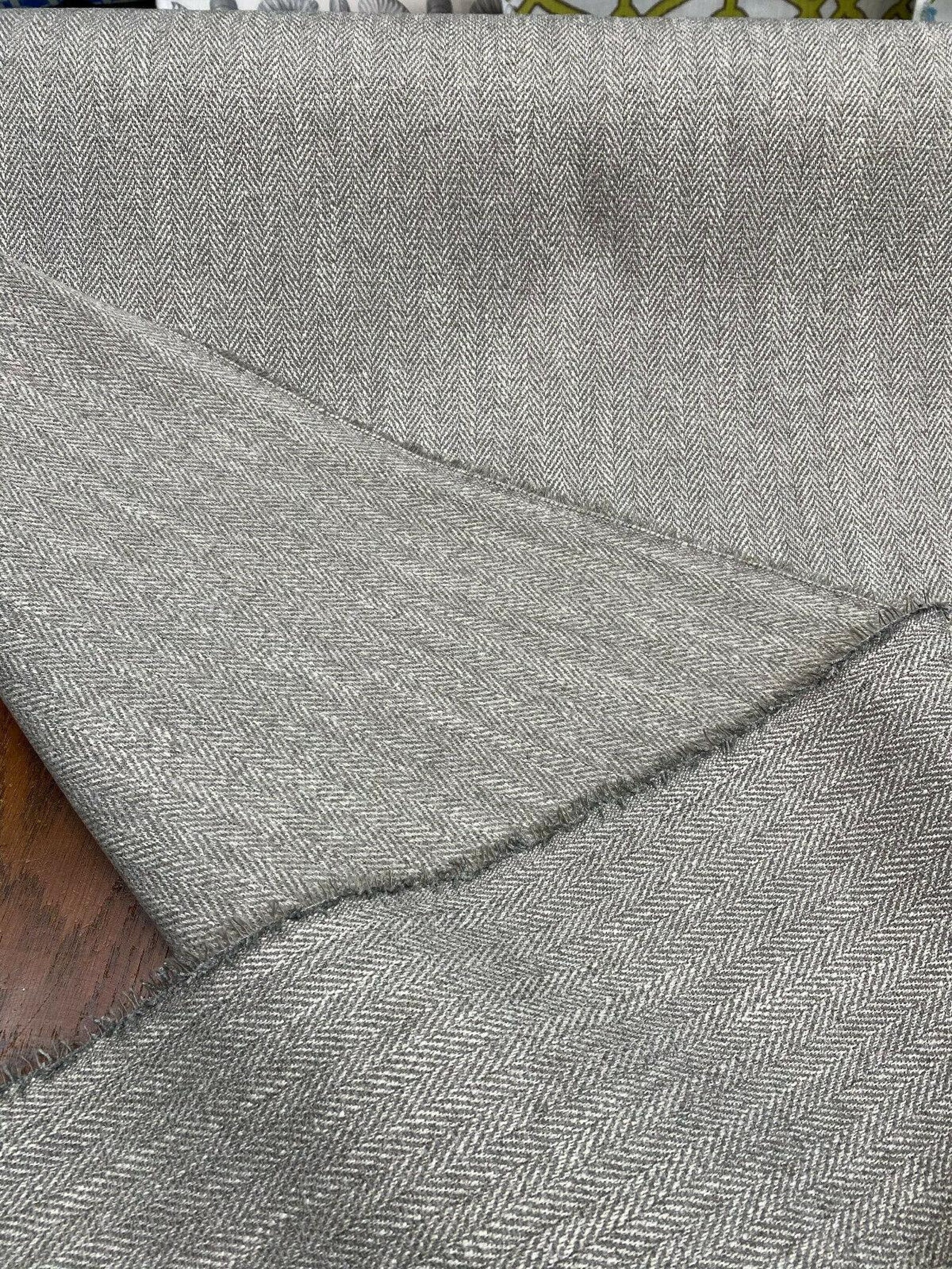 P Kaufmann Prescott Linen Herringbone Chenille Upholstery | Etsy