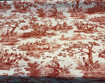 Waverly Toile Idyllic Days Red Amaryllis Fabric By The Yard