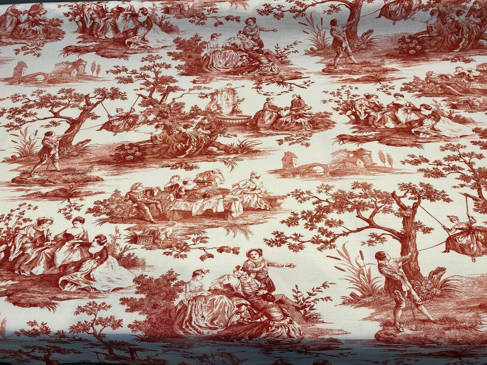 Country House Toi Red 666111 by Waverly Designer Fabric