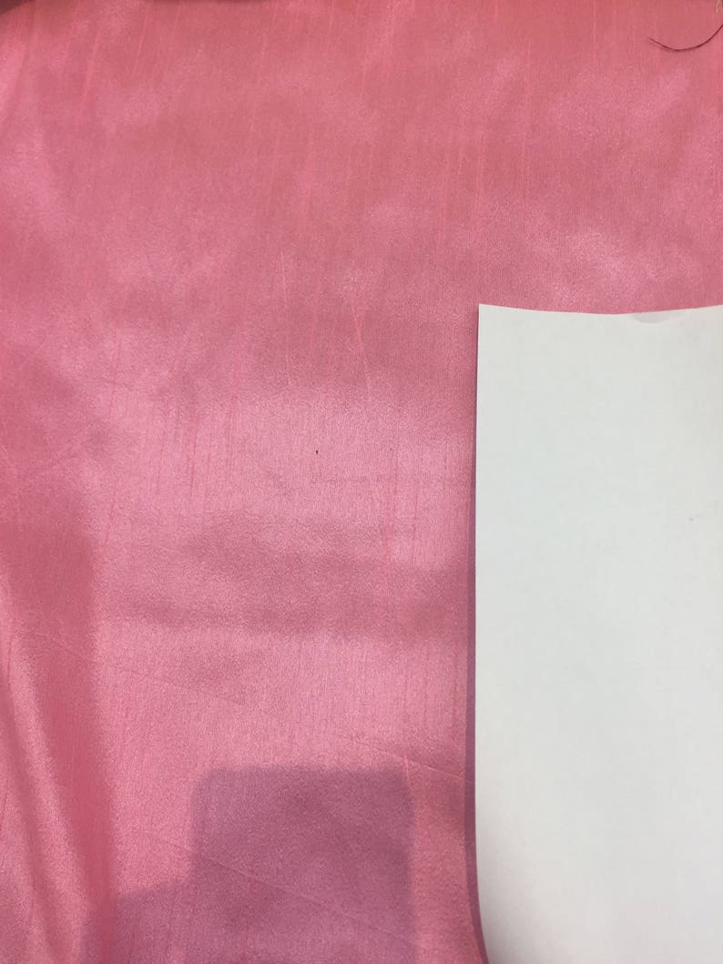 Pink Shantung Faux Silk Polyester Drapery Fabric by the yard 40 colors