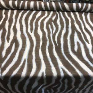 Zany Zebra Ice Blue Drapery Upholstery Home Accent Fabric By The Yard