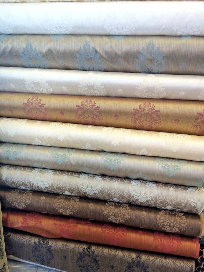 Nutmeg Damask Excellent for Drapery reversible 56 inches wide Fabric By the yard Multipurpose