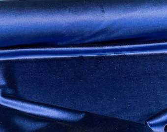 Navy Blue Exclusive Velveteen Velvet Drapery Upholstery Fabric By The Yard