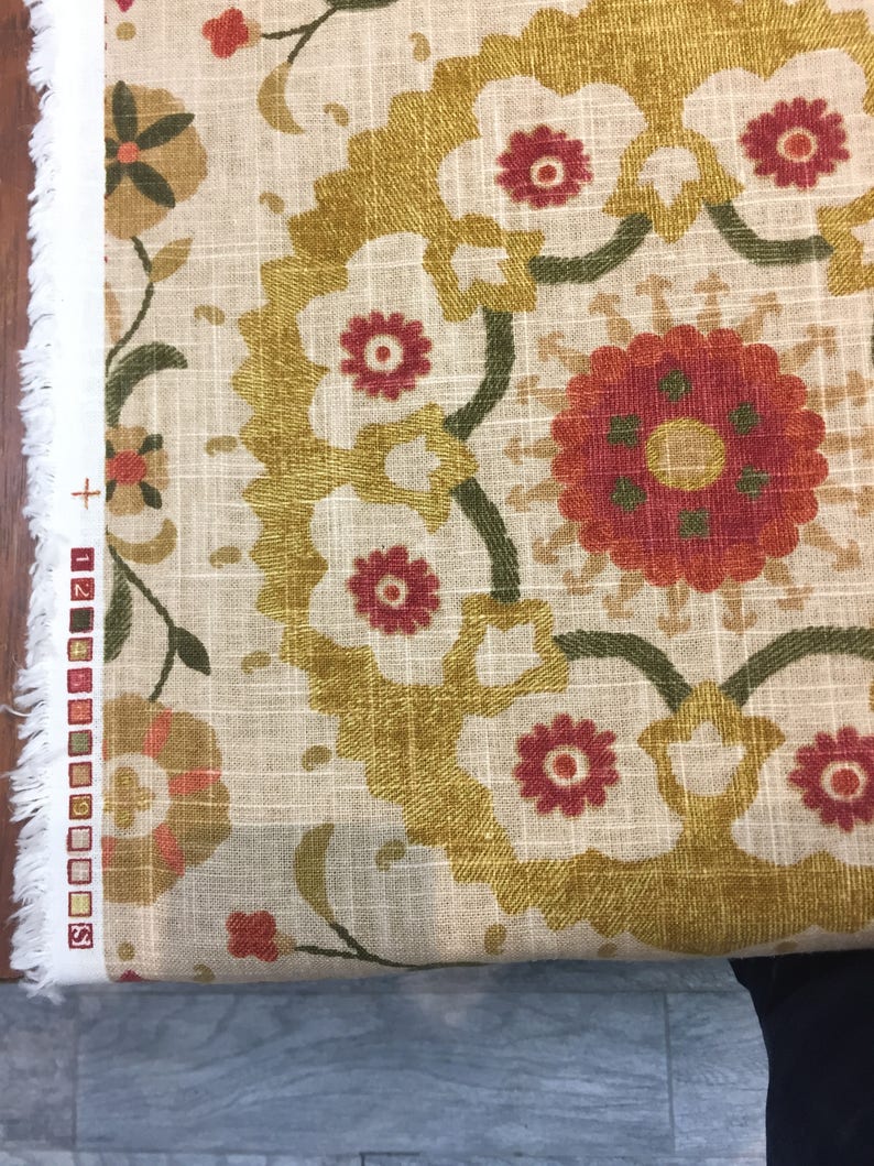 Richloom Cornwall Spice suzani Fabric by the yard Multipurpose Etsy