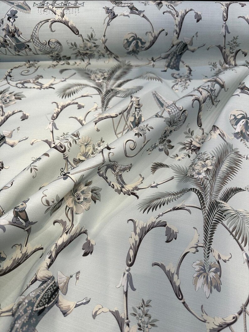 Waverly Mandarin Prose Moonstone Drapery Upholstery Fabric By The Yard image 3