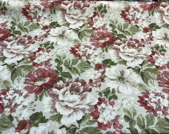 Lumi Floral Vintage Garden Cotton Drapery Upholstery Fabric By The Yard