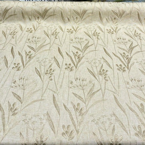 Embroidery Embroidered Linen Fabric by the Yard Etsy