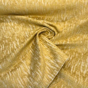 Mosley Gold Chenille Anthropologie Upholstery Fabric By The Yard image 2