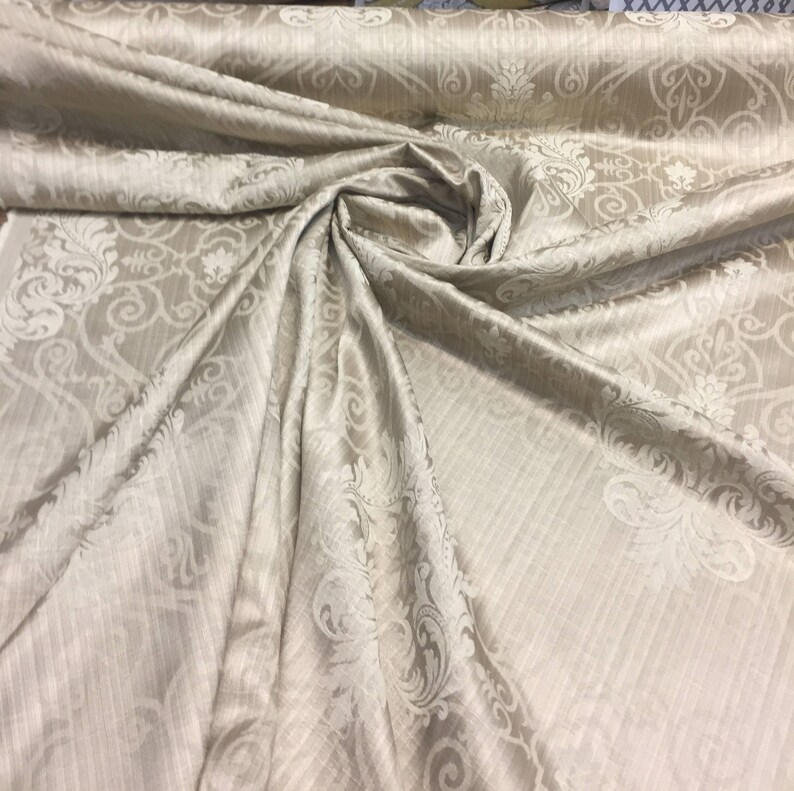 Linen Damask Excellent for Drapery reversible 56 inches wide Etsy