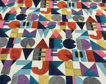 Block Letters Waverly Novogratz Spice Multi Purpose Fabric cut to size