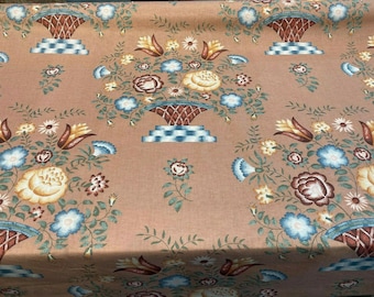 American Folk Art P Kaufmann Floral Vingate Cotton Fabric By The Yard