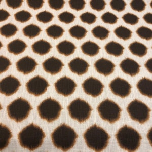 Orbit Milk Chocolate Brown Circles Ronnie Gold Home Accent Fabric By The Yard