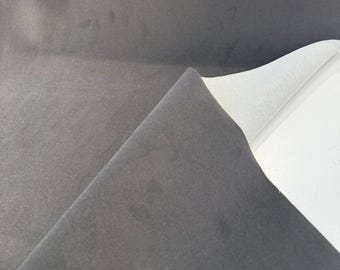 Tela de tapicería Fabricut Velvet Charcoal Gray cortada a medida