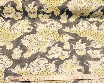 Dunmore Dragons Linen Upholstery Fabric by PK Lifestyles draperys by the yard Multipurpose