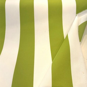 Cabana Stripe Lime Green High Uv Polyester Outdoor Upholstery Fabric By The Yard