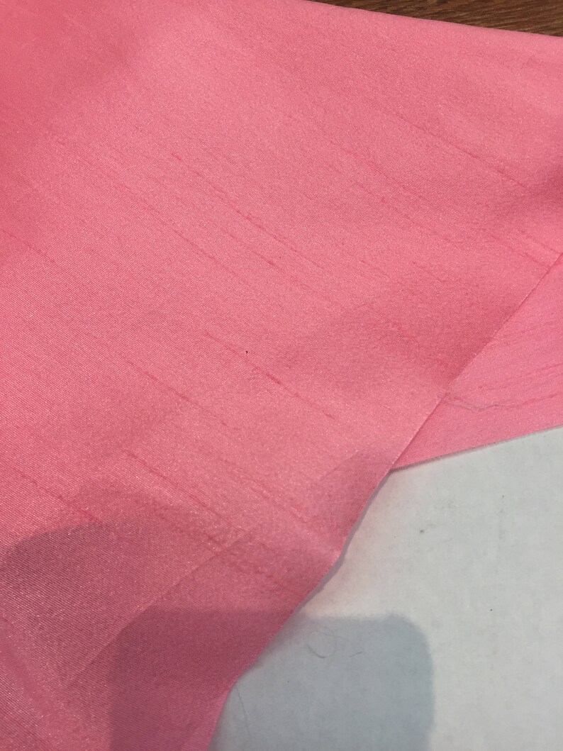 Pink Shantung Faux Silk Polyester Drapery Fabric by the yard 40 colors