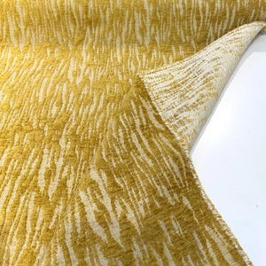 Mosley Gold Chenille Anthropologie Upholstery Fabric By The Yard image 4