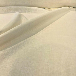 Ivory Linen Ramie Drapery Upholstery Fabric By The Yard