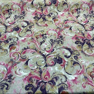 Boki Art Pink Digital Print Drapery Upholstery Vilber Fabric By The Yard