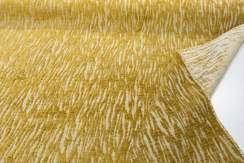 Mosley Gold Chenille Anthropologie Upholstery Fabric By The Yard image 1
