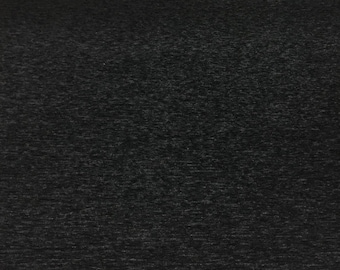 Black Heavy Chenille Backed Upholstery Fabric by the yard
