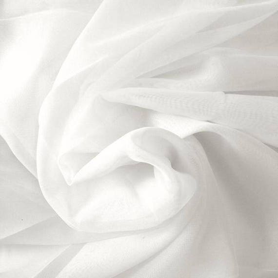 120 Inch Voile White Sheer Fabric by the Yard -  Canada