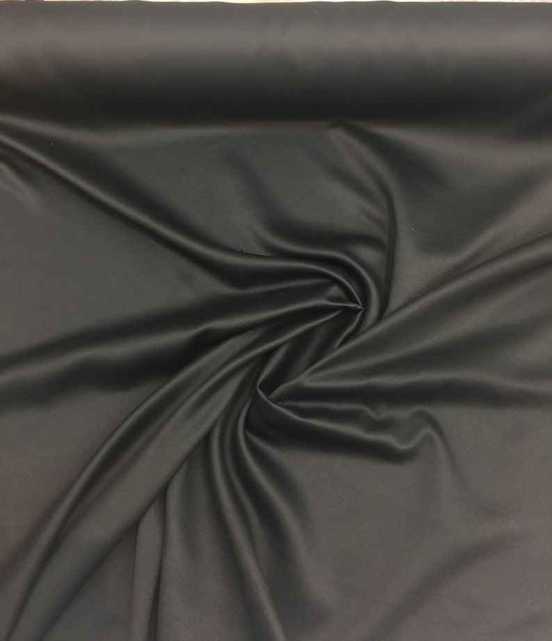Black Soft Blackout Washable 60 inch Fabric By the yard no light passes through image 1
