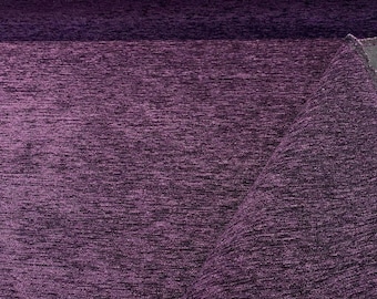 Purple Heavy Chenille Backed Solid Upholstery Fabric by the yard chairs pillow sofa