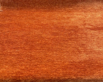 Lush Upholstery Orange Papaya Soft Chenille Fabric By The Yard