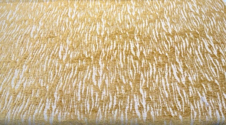 Mosley Gold Chenille Anthropologie Upholstery Fabric By The Yard image 3