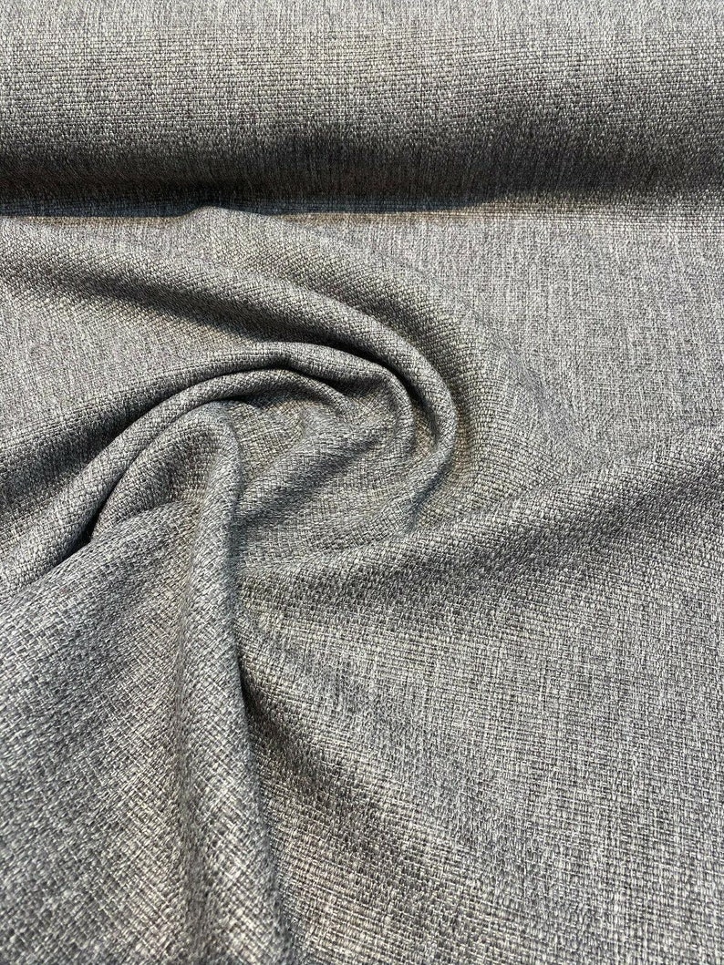 Richloom Classic Gray Tweed Chenille Upholstery Fabric by the Etsy
